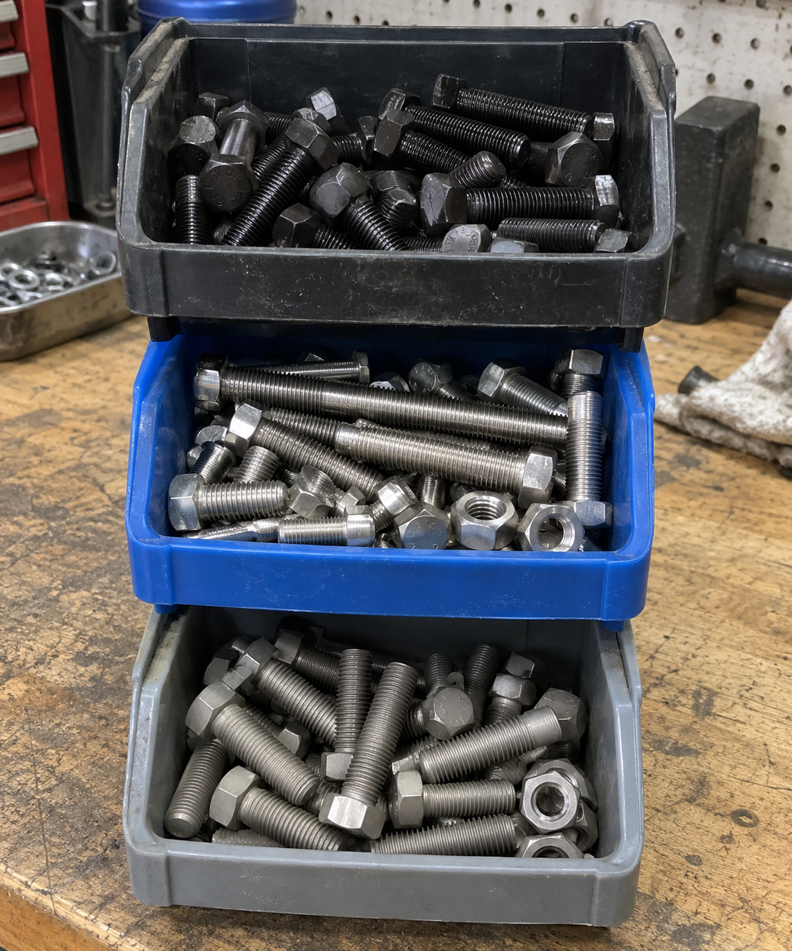Strongest bolt material families including nickel alloy titanium and stainless steel bolts